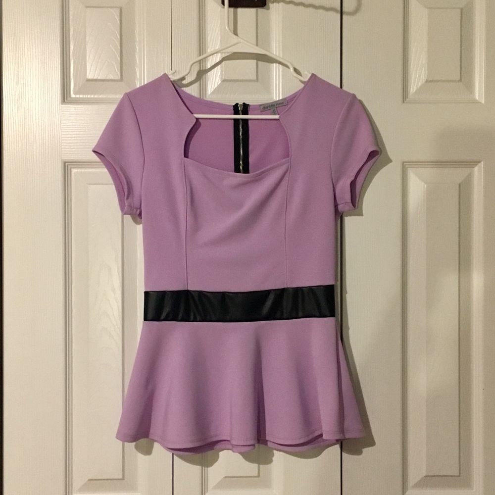 Charlotte Russe Purple Peplum Top